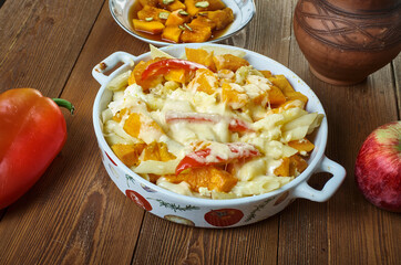 Squash, ricotta  sage pasta bake