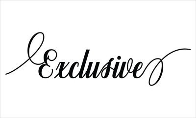 Exclusive Script Cursive Calligraphy Typography Black text lettering Script Cursive and phrases isolated on the White background for titles and sayings