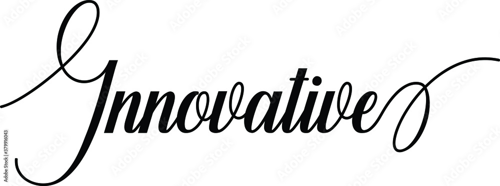 Poster innovative script cursive calligraphy typography black text lettering script cursive and phrases iso