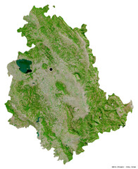 Umbria, region of Italy, on white. Satellite © Yarr65