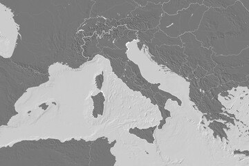 Italy borders. Bilevel
