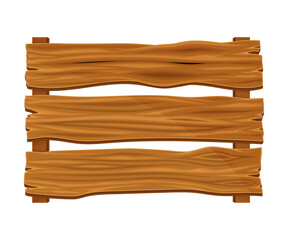 Wooden Sign or Billboard as Rustic Destination Pointing and Advertisement Vector Illustration