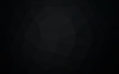 Obraz premium Dark Black vector shining triangular background. Colorful abstract illustration with gradient. Template for your brand book.