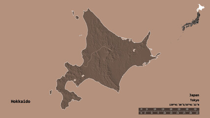 Hokkaido, circuit of Japan, zoomed. Administrative