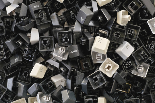 Pile of computer keyboard keys