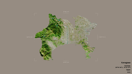 Kanagawa - Japan. Bounding box. Satellite