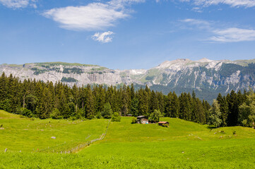 Flims, Laax, Sardona, Piz Sardona, Piz Segnes, Tschingelhörner, Wanderweg, Caumasee, Rheinschlucht, Alpen, Graubünden, Sommer, Schweiz