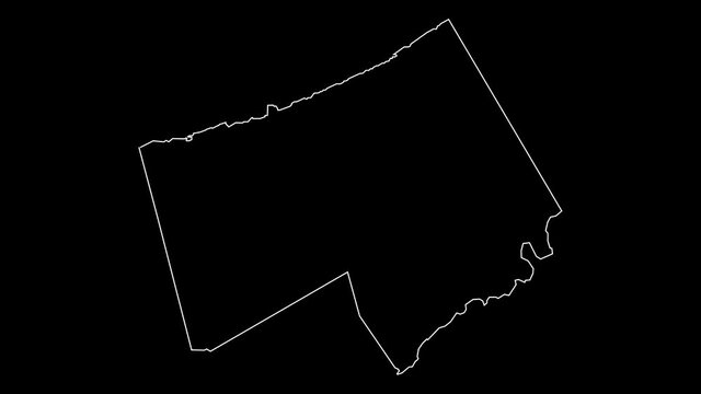 Devonshire Bermuda map outline animation