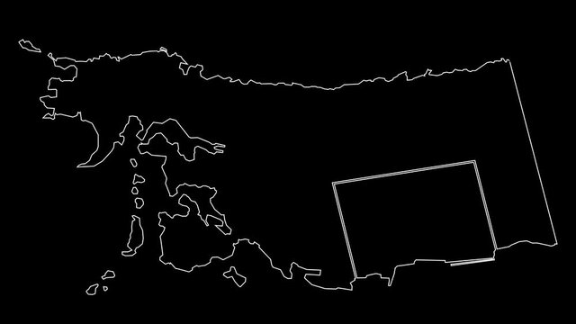 Pembroke Bermuda map outline animation