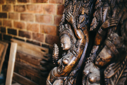 Wood carving details