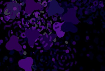Fototapeta na wymiar Dark Purple, Pink vector template with chaotic shapes.