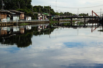 Fototapeta na wymiar a view of the Canal in Bangkok