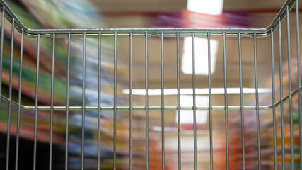 shopping cart in the supermarket shopping mall 