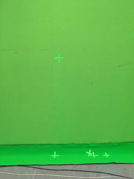 Green screen in studio