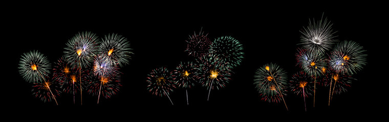 Fototapeta premium Colorful fireworks display in the night sky