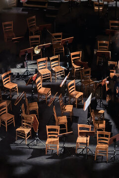 Chair on a symphony stage