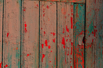 Old  wooden multi-coloured texture.  Wooden background.