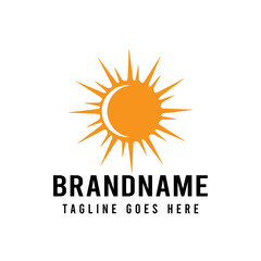 Fototapeta premium sun summer logo icon vector template.