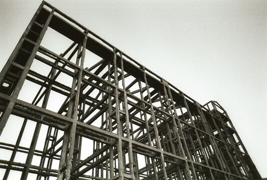 Abandoned reinforced concrete structure