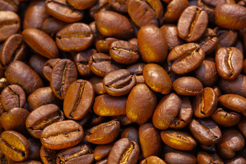 roasted coffee beans can be used as a background