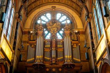 The interior of Basilica of Saint Nicholas  in Amsterdam , Netherlands