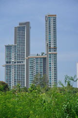 Obraz na płótnie Canvas High-rise residential building in southeast asia.