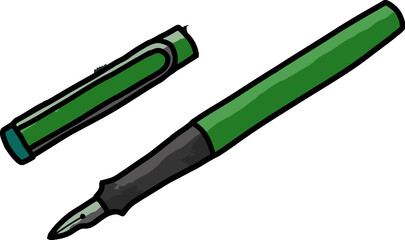 Fototapeta premium colorful hand drawn vector fountain pen