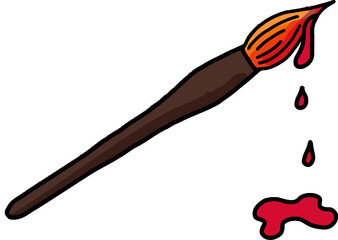 colorful hand drawn vector paint brush