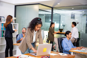 group of business people working in office
