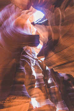 Sun ray insie a cave at the Grand Canyon