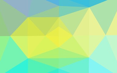 Light Blue, Yellow vector abstract polygonal layout. Colorful illustration in abstract style with gradient. Brand new design for your business.