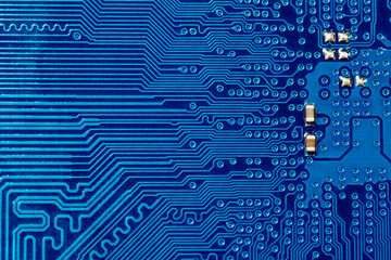 Blue printed circuit board background