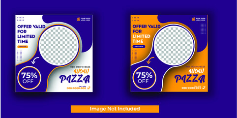 social media banner Food Premium Vector Template