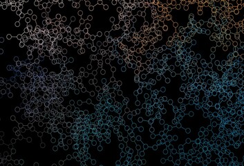 Dark Blue, Yellow vector texture with artificial intelligence concept.