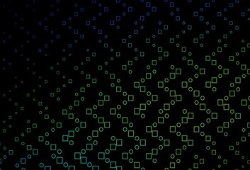 Dark Blue, Yellow vector pattern with crystals, rectangles.