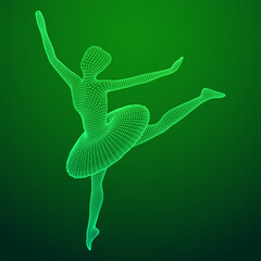 Fototapeta na wymiar Dancing ballerina. Woman classic ballet dancer