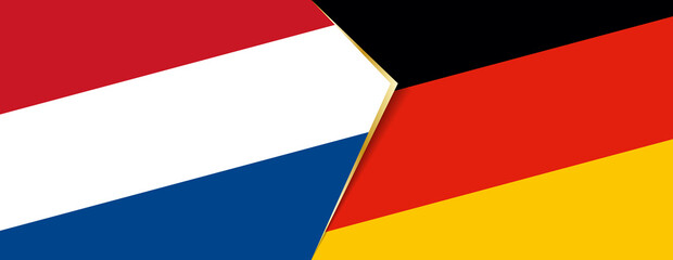 Netherlands and Germany flags, two vector flags.