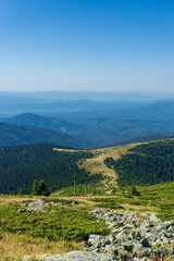 Fototapeta na wymiar Beautiful view over the Carpathian Mountains