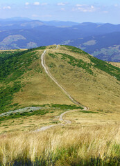 Beautiful view over the Carpathian Mountains