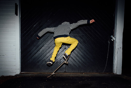 teenager and skateboard