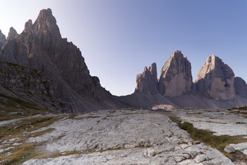 The Three peaks of Lavaredo in the Italian Dolomites