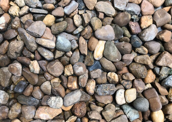 Pebbles on the beach stock photo
