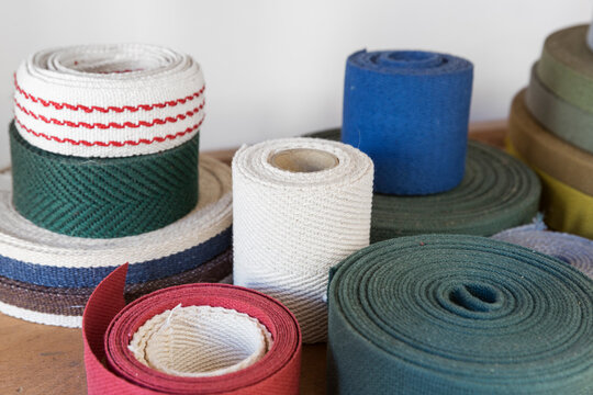 Vintage cotton ribbon rolls
