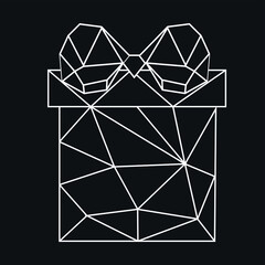 Vector abstract polygonal geometric christmas symbol.