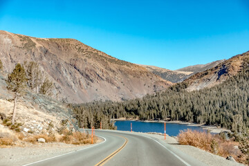 scenery near and around tioga pass in sierra mountains