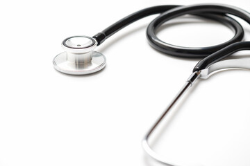 Stethoscope on white background, Medical equipment