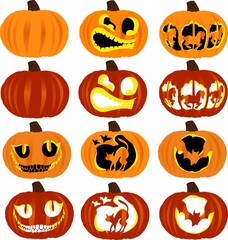 halloween pumpkin set