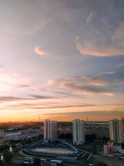 Obraz premium sunset over city