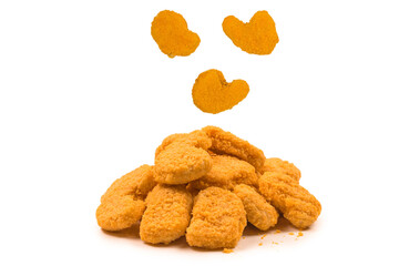 Nuggets isolated on a white background.