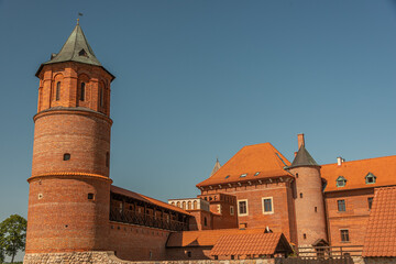 View of 15th century Gothic castle in Tykocin after the reconstruction work. The Castle located on the right bank of Narew river.